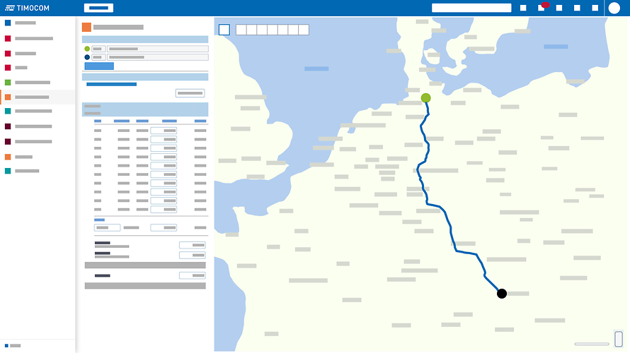 TIMOCOM Marketplace izračunavanje rute kamiona